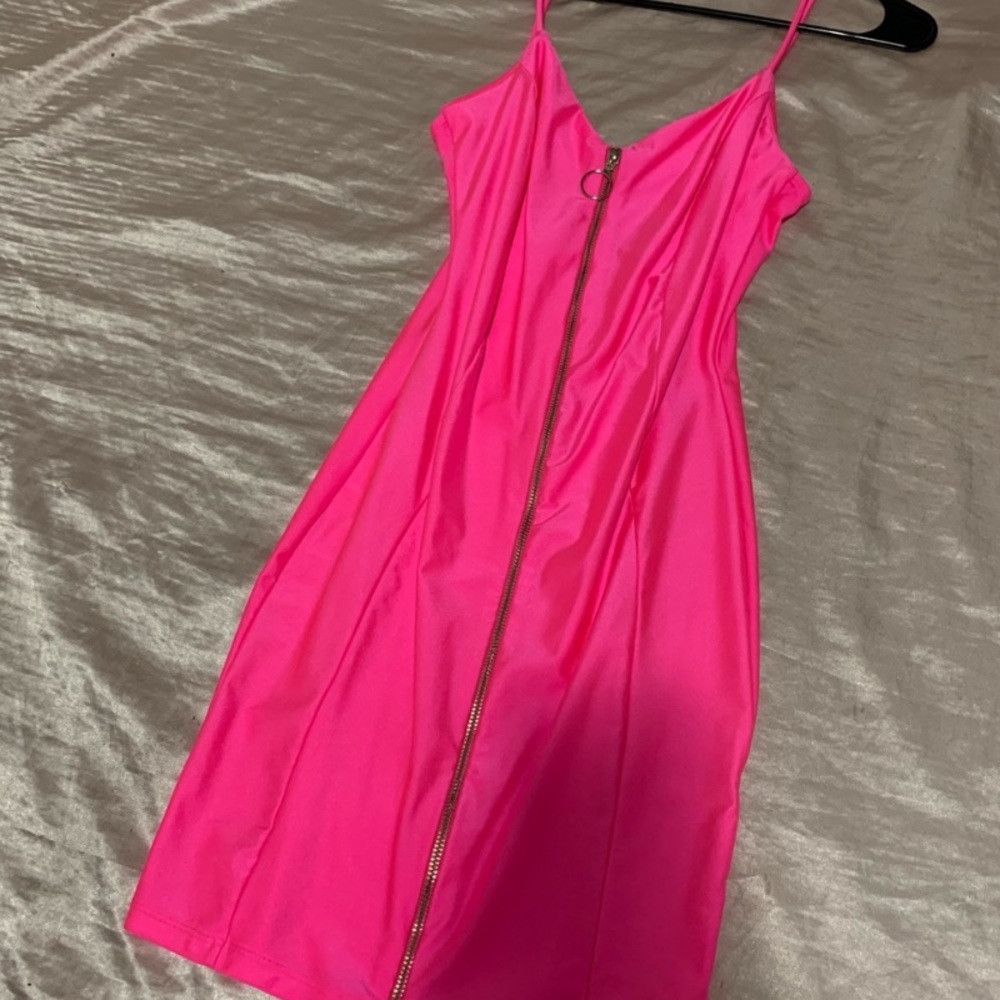 Hot pink dress